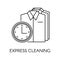 Express cleaning of shirts, clock as fast service