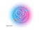 Express Covid test line icon. Coronavirus testing sign. Gradient blur button. Vector