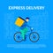 Express delivery. Bike Courier Work Independent Contractor or get position Courier Company.