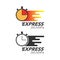 Express delivery icon concept. Stop watch icon for service, order, fast and free shipping. Modern design.