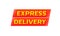 Express delivery logo banner, quick shipping icon.