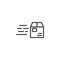 Express delivery parcel line icon