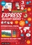Express delivery service infographic statistics