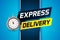 Express delivery word concept vector illustration