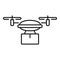 Express drone delivery icon, outline style