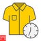 Express dry cleaning color line icon, dry cleaning and wash, shirt with clock sign vector graphics, editable stroke