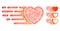 Express Love Heart Polygonal Web Vector Mesh Illustration