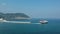 Express Skiathos Ferry boat from Hellenic Seaways company arrives at the port of Skopelos island in Chora, Sporades, Greece