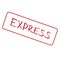 Express stamp color red - stock