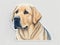 Express Your Love for Labradors: Contour Stickers on White Background