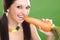Expression girl with carrot