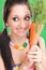 Expression girl with carrot