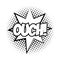 Expression splash with ouch word pop art line style