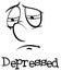 Expression wordcard for word depressed