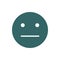 Expressionless emoji colored icon. Emotionless, indifferent face symbol.