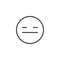 Expressionless Emoji face line icon