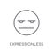 Expressionless emoji linear icon. Modern outline Expressionless