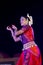 Expressions of Indian Classical Dancer at Konark Temple, Odisha, India.