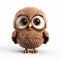Expressive 3d Clay Owl: Cute And Charming Babycore Character