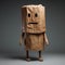 Expressive 3d Paper Bag Person: Ruined Materials Character Design