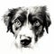 Expressive Border Collie Puppy Drawing In Painterly Style