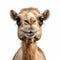 Expressive Camel Portrait On White Background In 8k Resolution