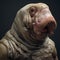 Expressive Elephant Seal Holding Fish: Hyper-realistic 3d Rendered Art