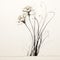 Expressive Floral Art: Minimalist Ink Drawing Of Hyacinth