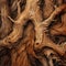 Expressive Illustration of the Textured Bark of an Ancient Tree