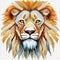 Expressive Lion Cross Stitch Pattern In Fujifilm Style