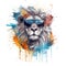 Expressive Lion with Sunglasses in Anime Style. Perfect for Posters and Web.