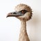 Expressive Ostrich: A Humorous Close-up In The Style Of Conrad Shawcross