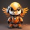 Expressive Robot Bird: Cute Cartoonish Design With Hyper-realistic Details