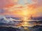 Expressive Seascape: Artistic Symbolism in Impressionistic Style