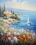 Expressive Seascape: Artistic Symbolism in Impressionistic Style