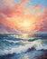 Expressive Seascape: Artistic Symbolism in Impressionistic Style