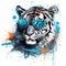 Expressive Tiger with Sunglasses in Anime Style. Perfect for Posters and Web.