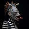 Expressive Zebra Costume Art: A Unique Blend Of Primitive And Contemporary Styles