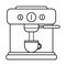 Expresso machine over a white background