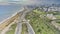 Expressway Costa Verde, at the height of the San Isidro district in the city of Lima, pedestrian walkway