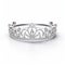 Exquisite 8k Silver Tiara With Delicate Detailed Crosshatching