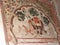 Exquisite ancient paintings on the walls in Jahangir Mahal in orcha, India, Madhya Pradesh
