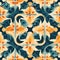 Exquisite array of colorful moroccan tiles and ornamental patterns in traditional design