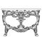 Exquisite Baroque console table engraved. Vector French Luxury rich intricate ornamented structure. Victorian Royal