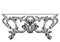 Exquisite Baroque console table engraved. Vector French Luxury rich intricate ornamented structure. Victorian Royal Style decor