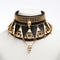 Exquisite Black Leather Choker Inspired By Pharaohess - Detailed Design