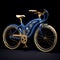 Exquisite Blue Gold Bike With Intricate Design Inspired By Frederick Sandys