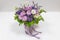 Exquisite bouquet of Roses, Eustoma, Veronica, Snapdragon and Lilac
