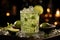 Exquisite Caipirinha: Beautifully Decorated Glass with Ice - Generative AI