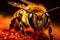 Exquisite Close-Up of a Honey Bee in Extreme Macro. Generative AI